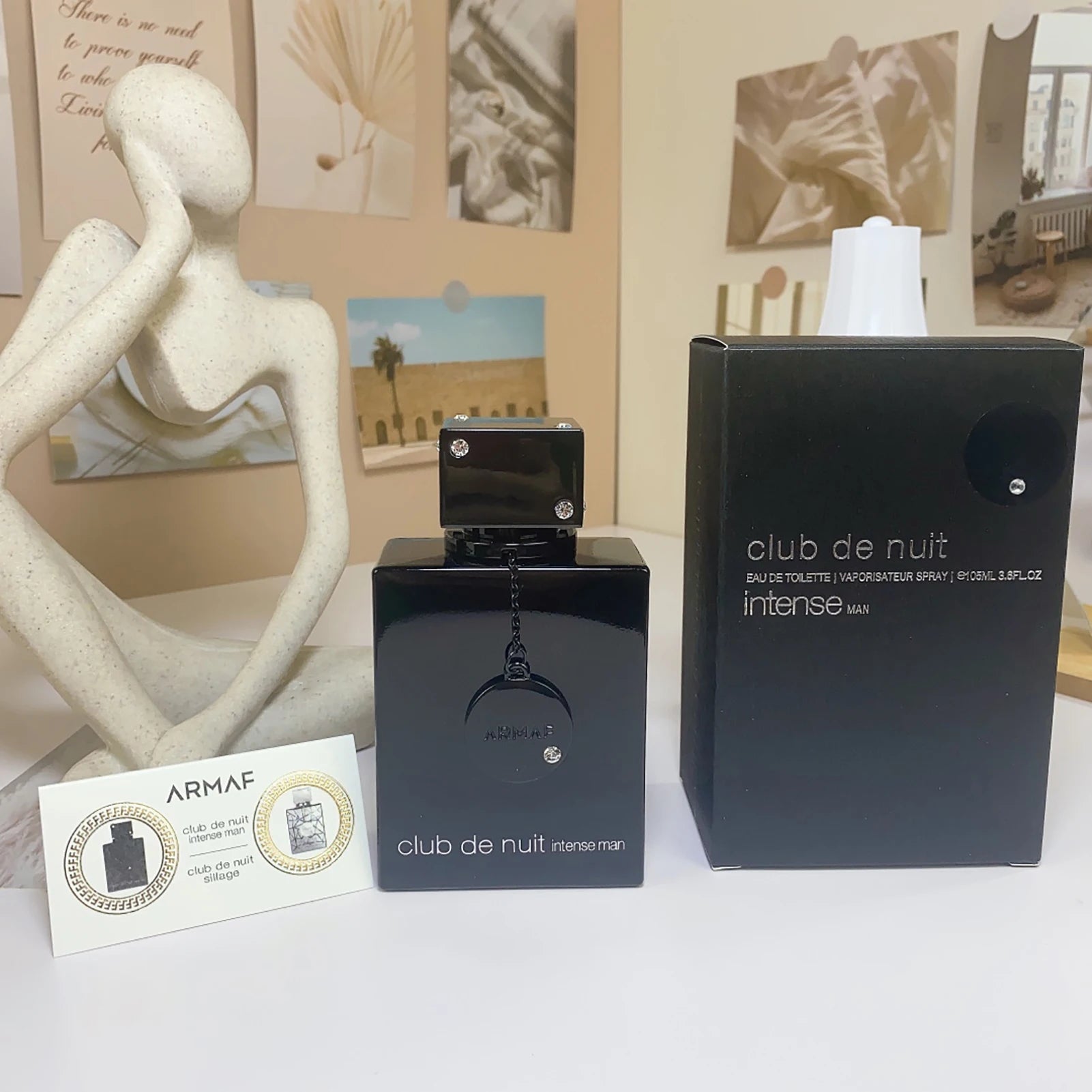 ARMAF Club De Nuit Intense Man EDT For Men, New In Box Black Fragrance 3.6 Fl Oz, Long-Lasting Woody Spicy Premium Scent perfume