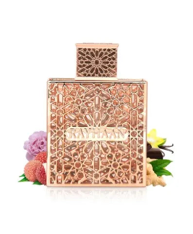 Rayhaan Divine Perfume for Women 100 ml - Original Arabic fragrance with floral notes, elegant and long-lasting scent, featuring jasmine, rose, and warm amber, ideal for special occasions and daily sophisticated use.