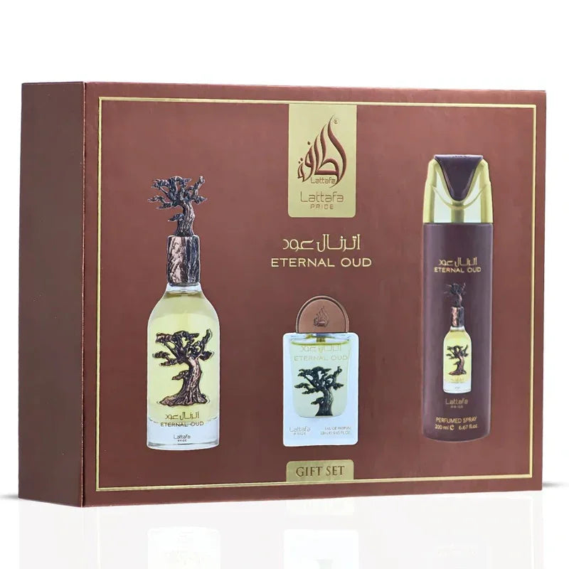 Eternal oud perfume gift set for men and women – original lattafa pride eau de parfum, long lasting fragrance, luxurious gift case