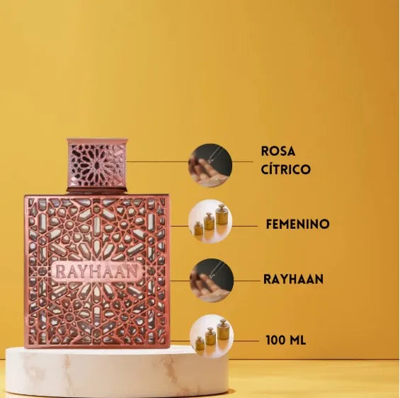 Rayhaan Divine Perfume for Women 100 ml - Original Arabic fragrance with floral notes, elegant and long-lasting scent, featuring jasmine, rose, and warm amber, ideal for special occasions and daily sophisticated use.