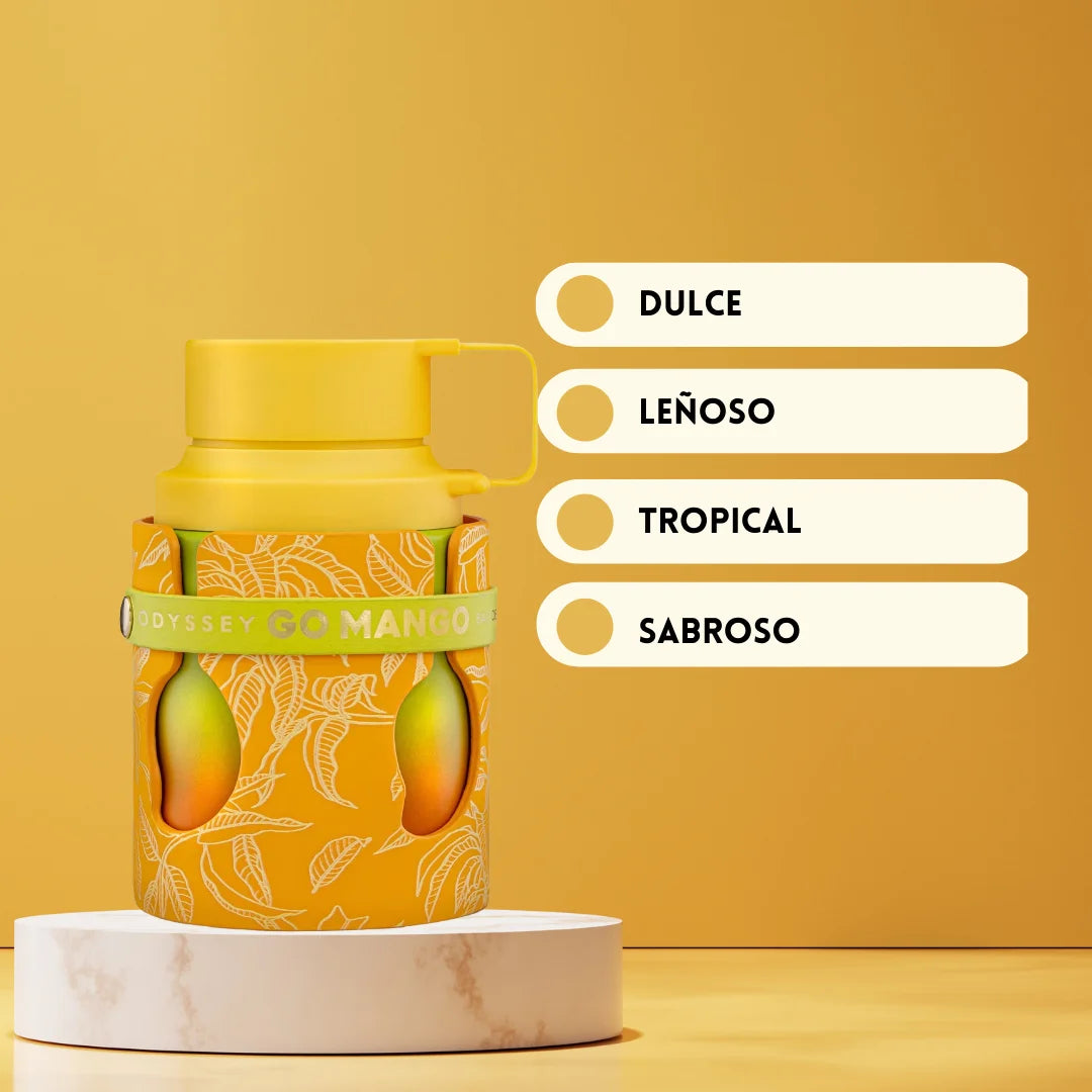 Armaf odyssey go mango eau de parfum unisex 100ml oriental fragrance fruity sweet mango exotic long-lasting perfume original ideal gift