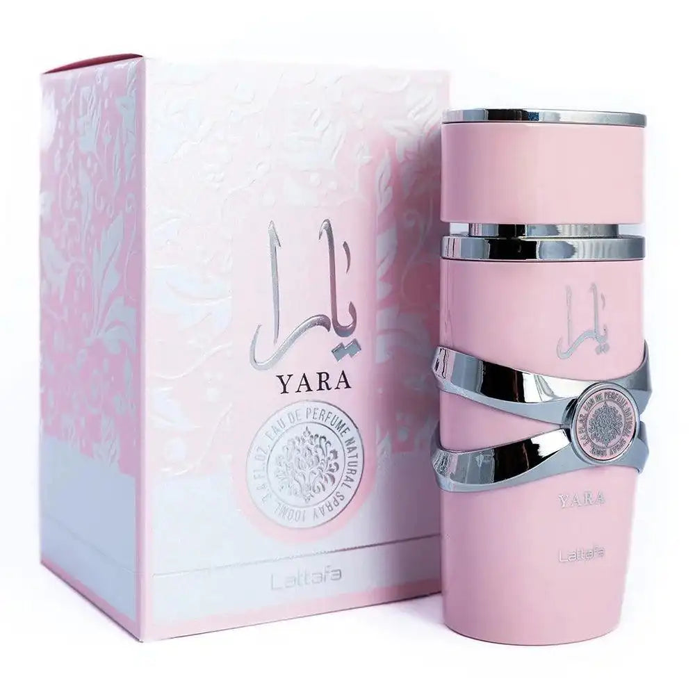 Lattafa Yara Rosa perfume - 100 ml Eau de Parfum for women, featuring sweet oriental notes of vanilla, musk, and sandalwood for a long-lasting, luxurious fragrance ideal for any occasion.