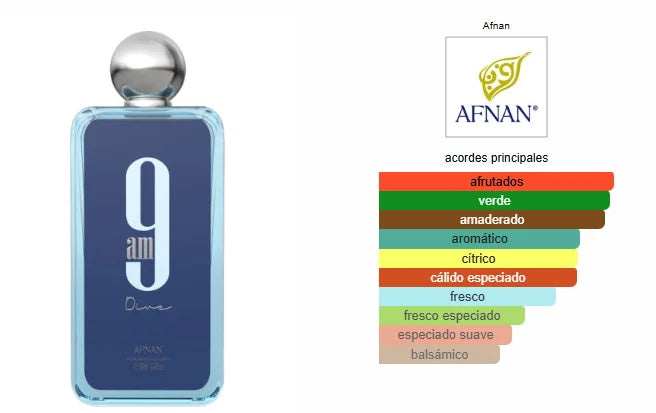 Afnan 9am dive edp 100 ml (3.4 oz) - fresh and versatile unisex perfume