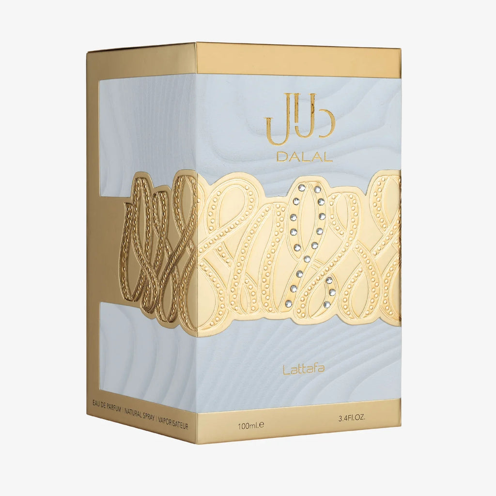 Dalal Lattafa – Eau de Parfum 100 ml, a sweet floral fruity gourmand perfume for women, featuring notes of mandarin, apple, ylang-ylang, and vanilla, perfect for daily use in warm climates.