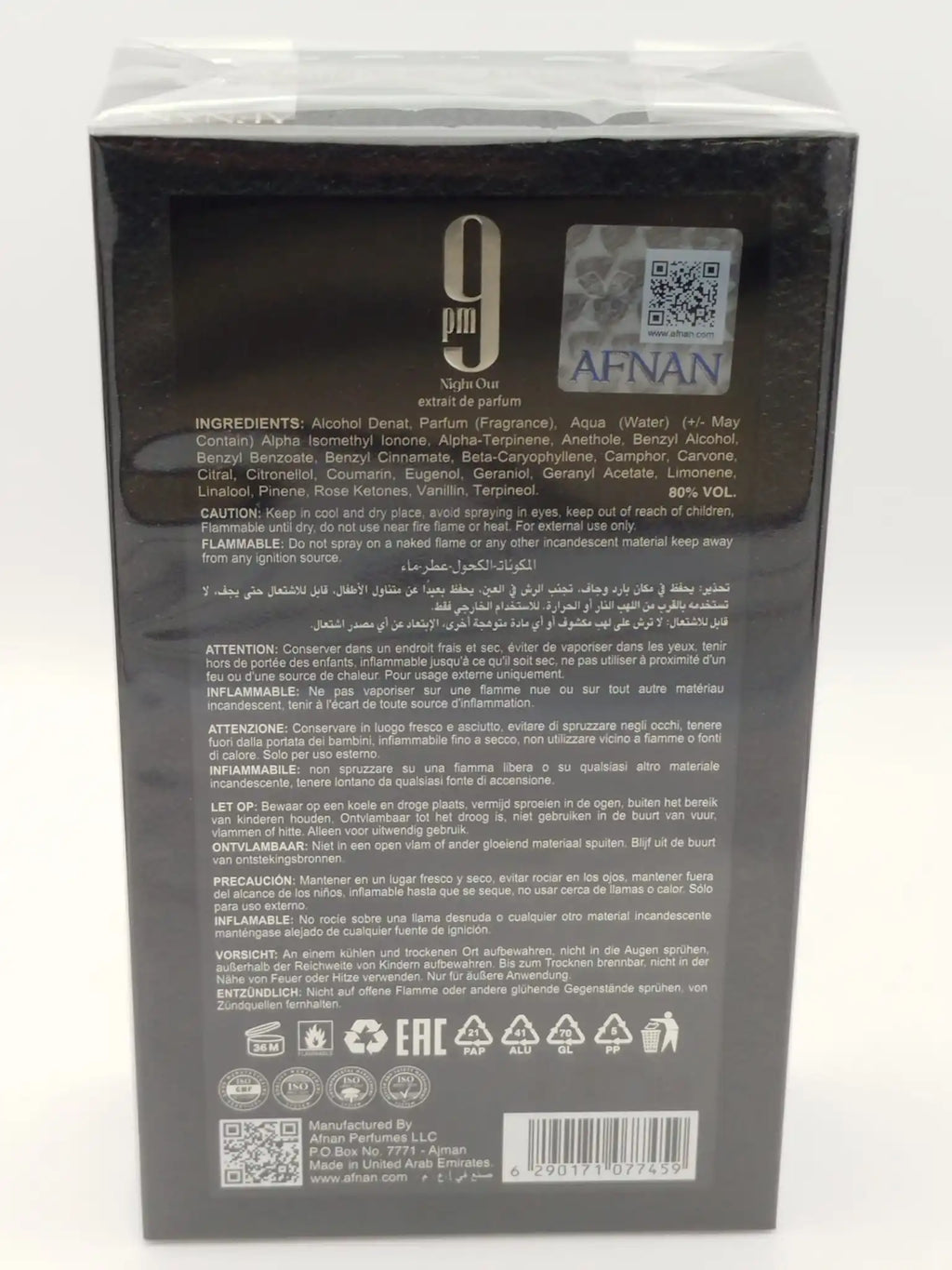 Afnan 9pm night out - extrait de parfum 100ml